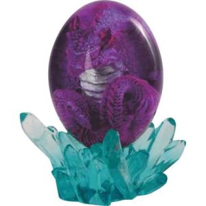 Purple Dragon in Clear Egg Statue