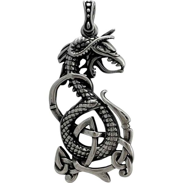 Stainless Steel Norse Dragon Pendant