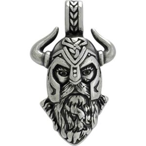 Stainless Steel Viking Head Pendant