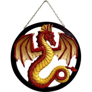 Red Dragon Hanging Wall Plaque