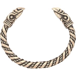 Large Odins Raven Viking Bracelet - Bronze