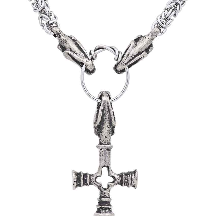 Dragon Hammer Viking Necklace - Dragon Chain