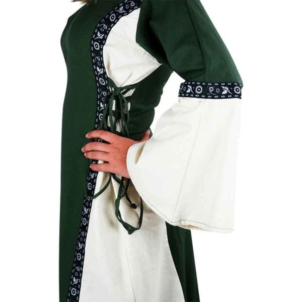 Sophie Medieval Dress - Green/Natural