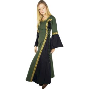 Sophie Medieval Dress - Green/Black