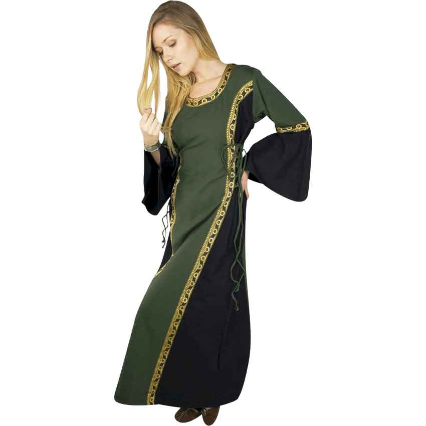 Sophie Medieval Dress - Green/Black