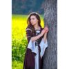 Larissa Medieval Dress - Brown/Natural