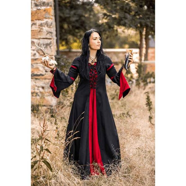 Larissa Medieval Dress - Black/Red