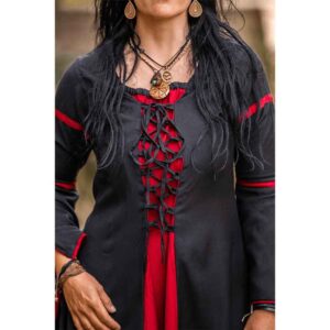 Larissa Medieval Dress - Black/Red