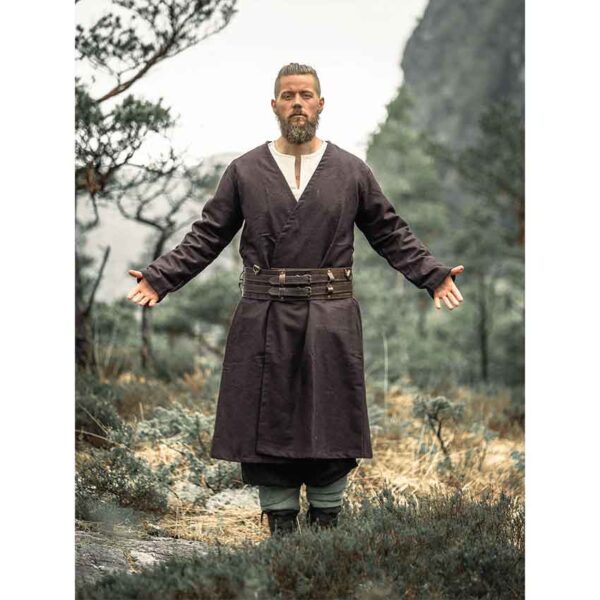 Balder Wool Viking Coat - Brown