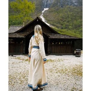 Lagertha Viking Dress - Natural/Blue