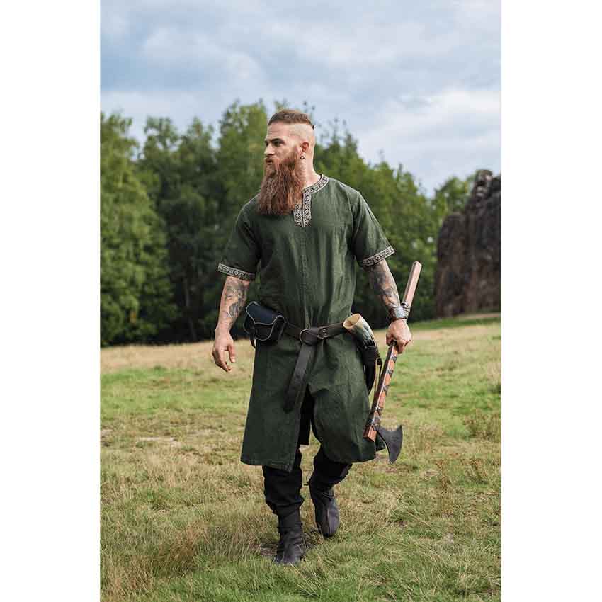 Richard Short Sleeve Viking Tunic - Green
