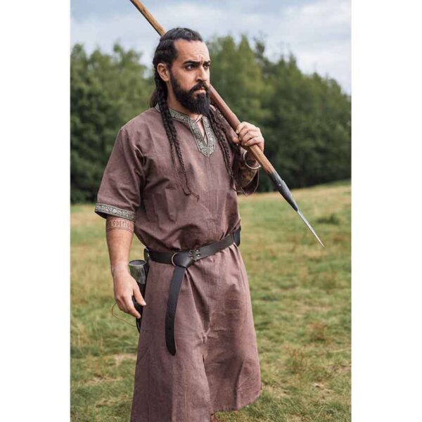 Richard Short Sleeve Viking Tunic - Chestnut