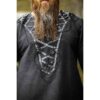 Erik Leather Trim Viking Tunic - Black
