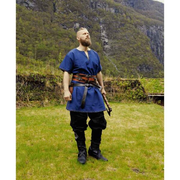 Theobald Short Sleeve Viking Tunic - Blue
