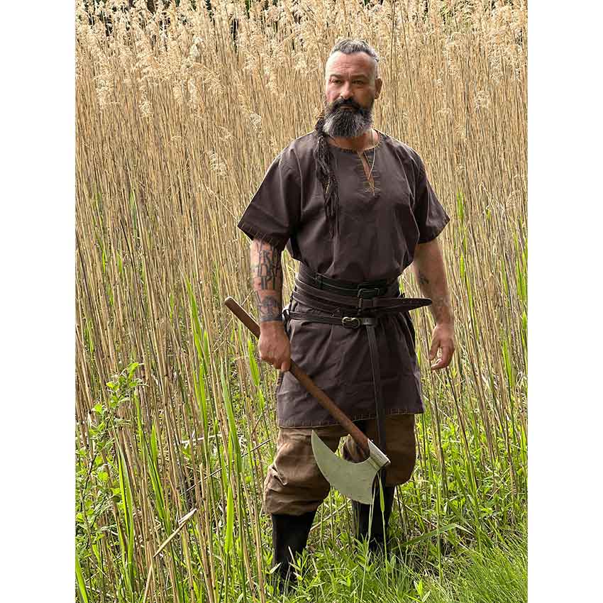 Theobald Short Sleeve Viking Tunic - Brown