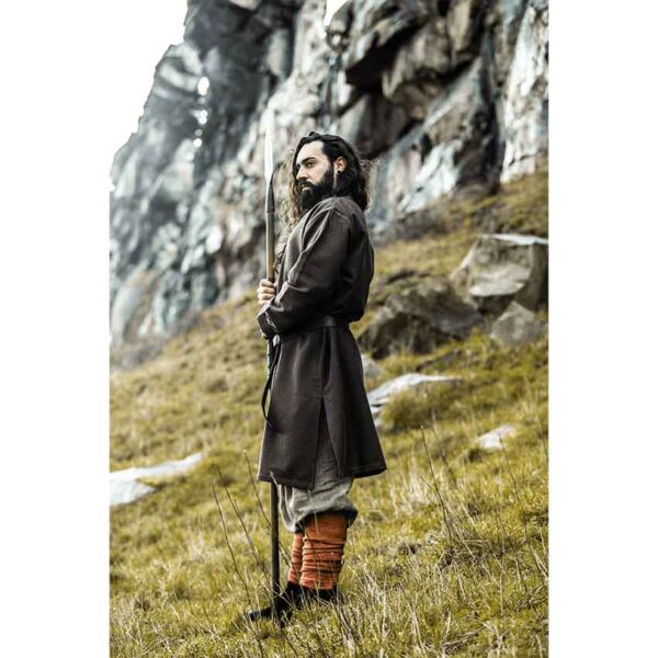 Freki Embroidered Viking Tunic - Brown - Image 3