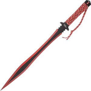 Red Fantasy Machete and Knife Set