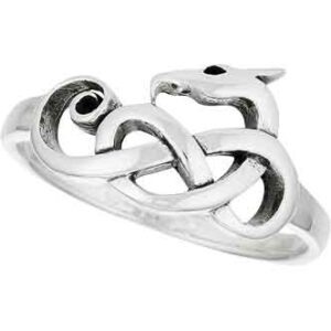 Sterling Silver Celtic Dragon Ring