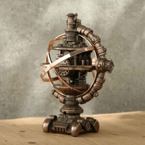 Steampunk Mechanicus Gyroscope Statue