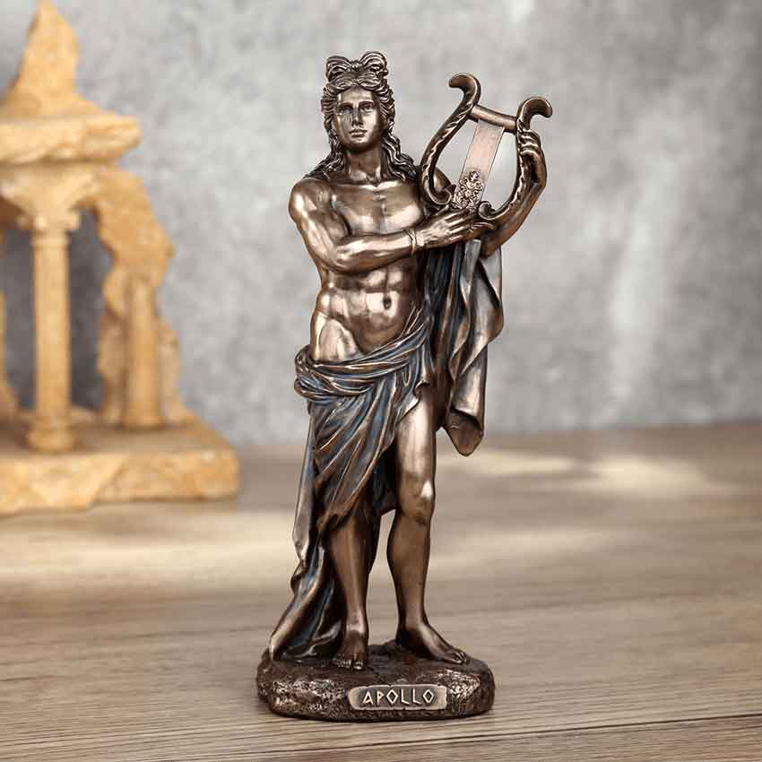 Bronze Apollo Greek God Statue