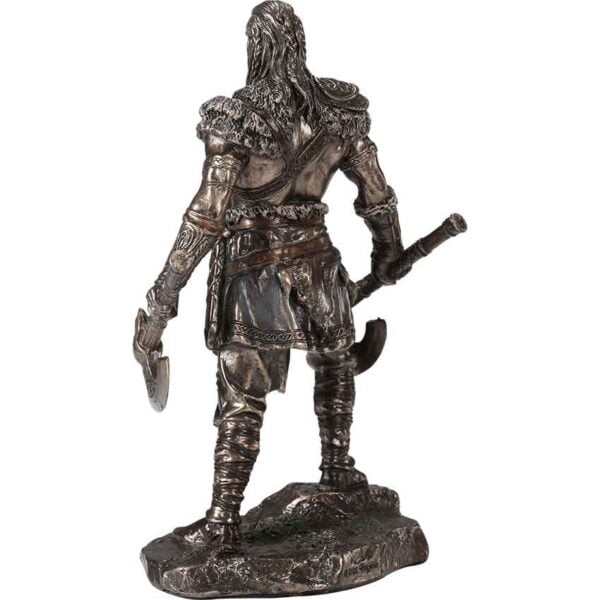 Dual Axe Viking Warrior Statue