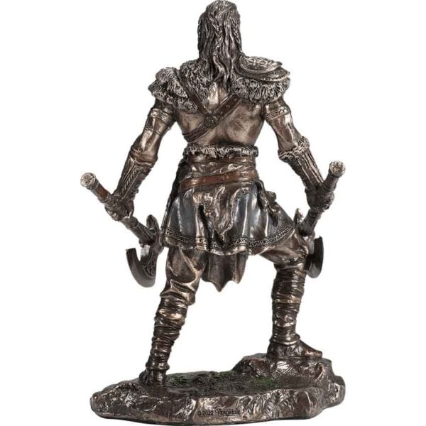 Dual Axe Viking Warrior Statue