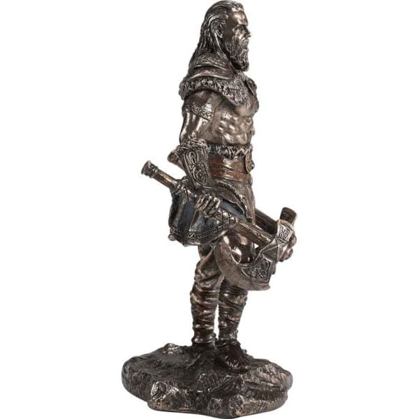 Dual Axe Viking Warrior Statue