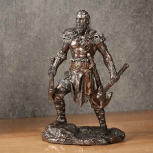 Dual Axe Viking Warrior Statue