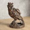 Bronze Steampunk Raven Statue