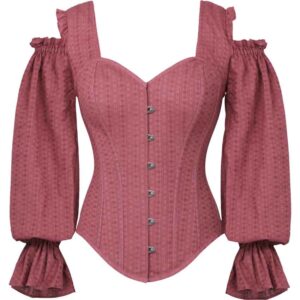 Catherine Pink Corset with Sleeves