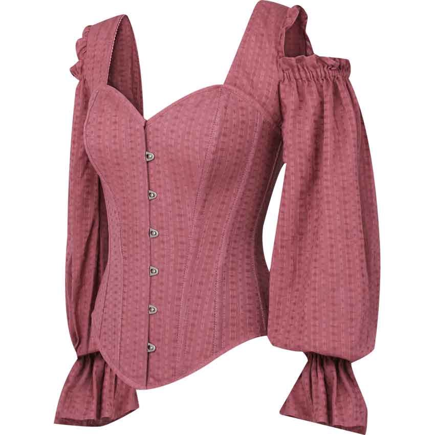 Catherine Pink Corset with Sleeves