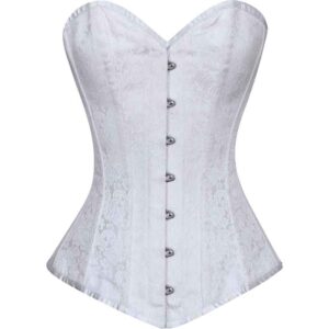 Ida White Brocade Corset