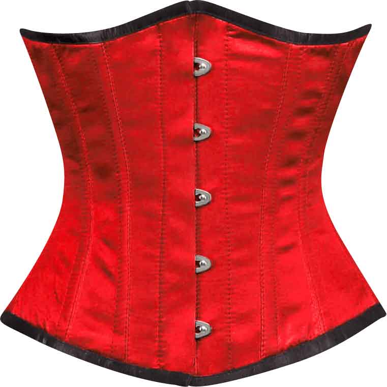 Antinkson Red Dupion Underbust Corset