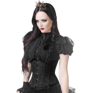 Black Brocade Gothic Underbust Corset