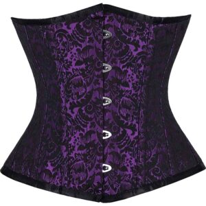 Purple Brocade Underbust Corset