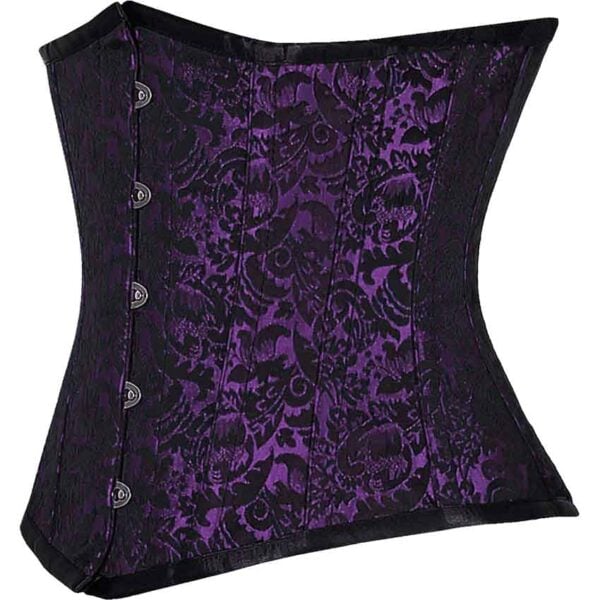 Hay Red Turquoise Brocade Underbust Corset