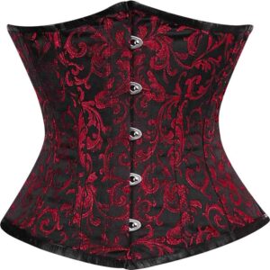 Red Brocade Underbust Corset