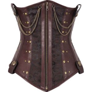 Steampunk Underbust Corset with Chains