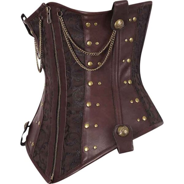 Steampunk Underbust Corset with Chains