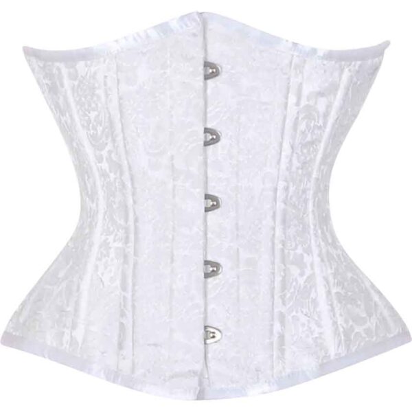 White Brocade Waist Training Corset