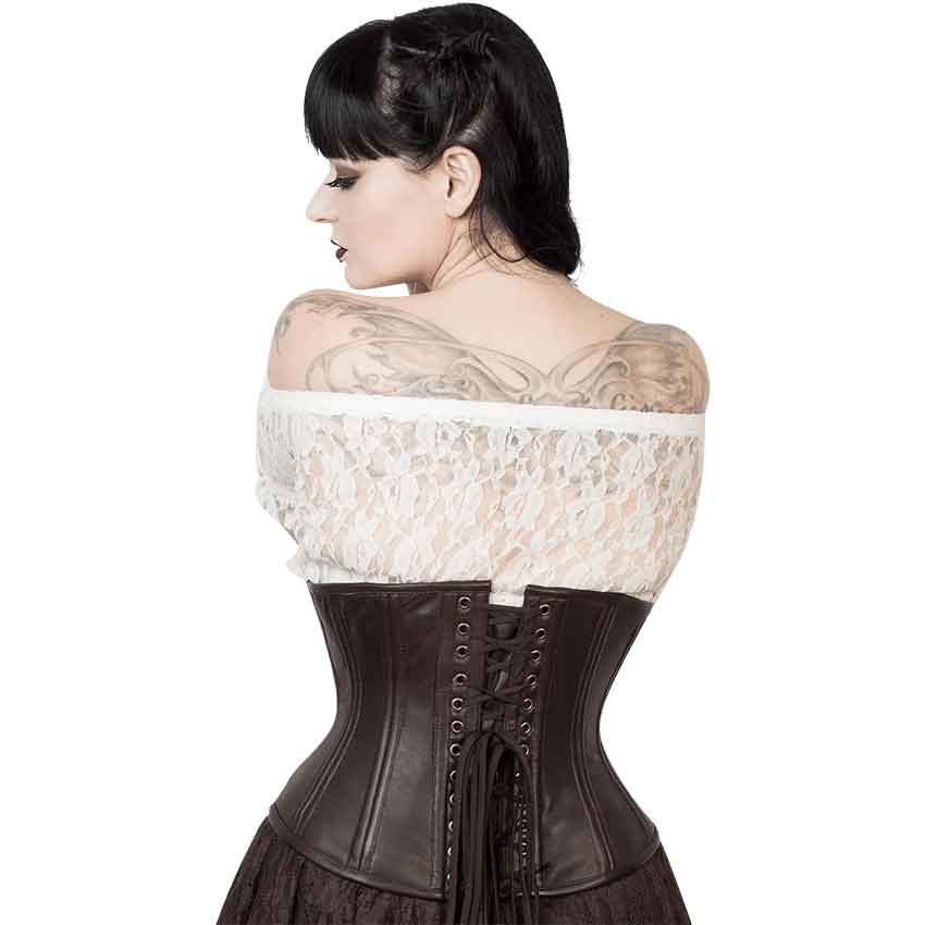 faux leather waist corset