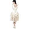Ivory Patterned Victorian Corset Dress