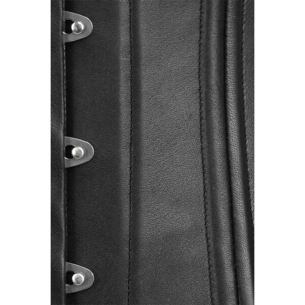 Black Faux Leather Longline Underbust Corset