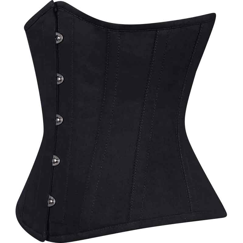 Sable Black Cotton Corset