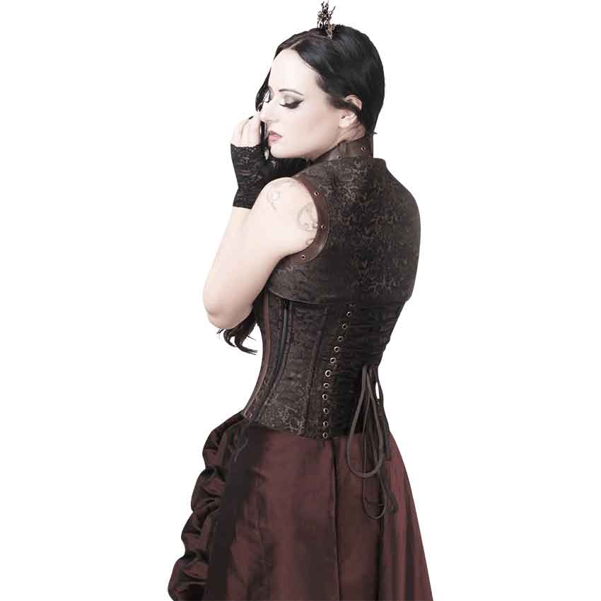 Steampunk Victorian Elegant Off Shoulder Overbust Corset Dress