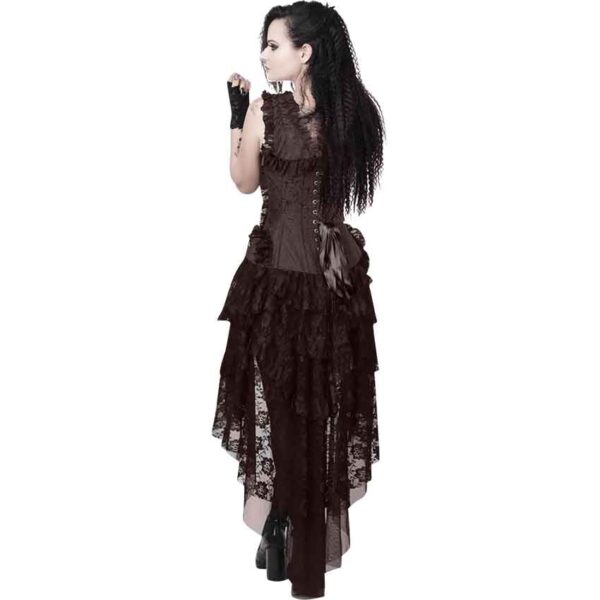 Ronnie Victorian Inspired Brown Corset Dress