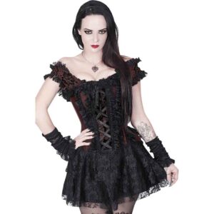 Caetlin Brown and Black Lace Corset Dress