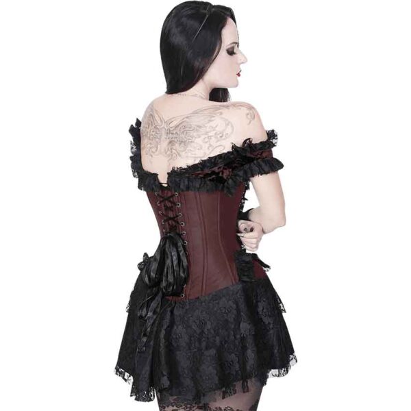 Caetlin Brown and Black Lace Corset Dress