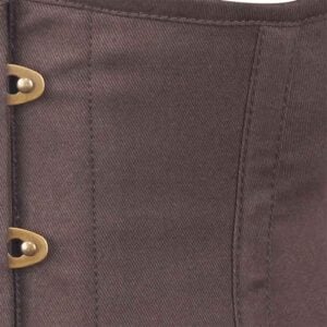 Brown Cotton Waist Shaping Underbust Corset