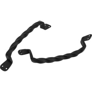 Twisted Iron Door Handles - 9 Inch - Set of 2